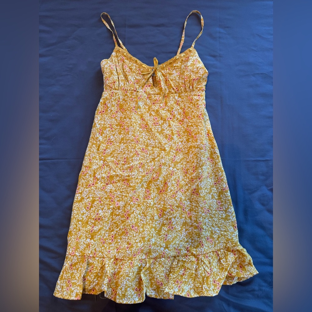 No Boundaries Yellow Floral Dress